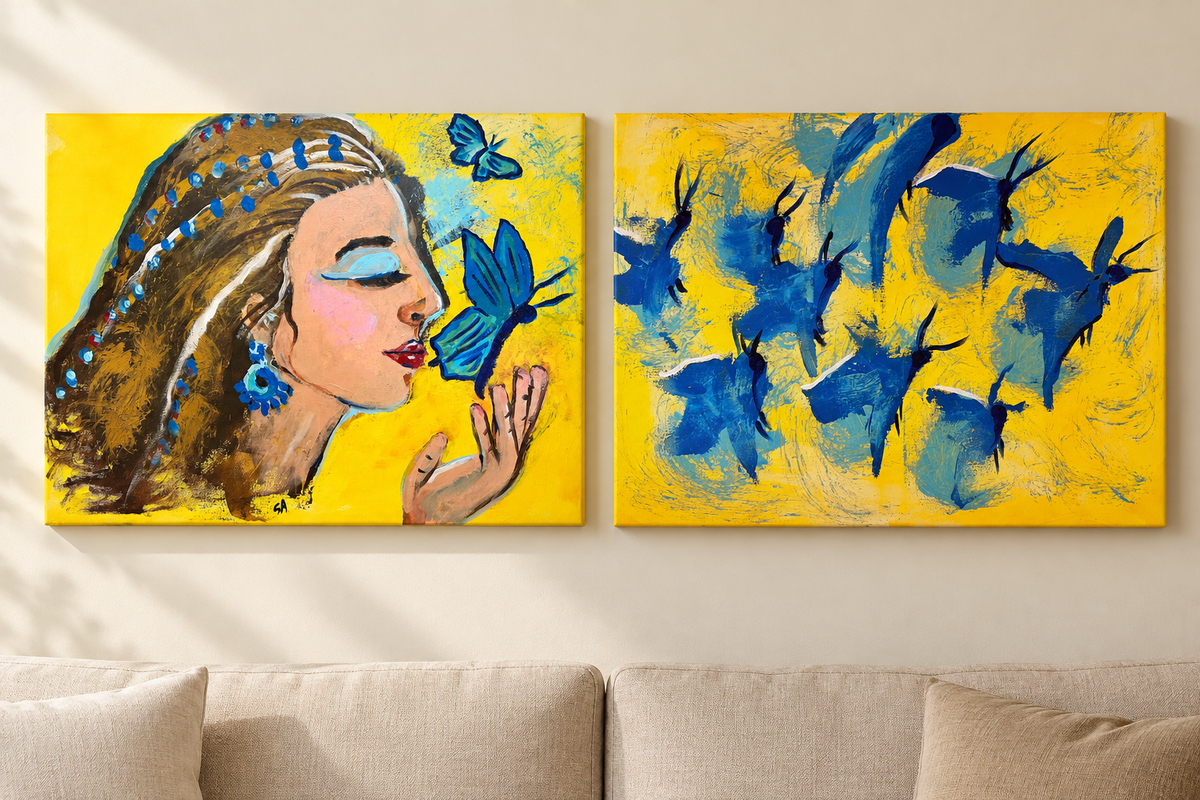 Golden Daydream — Two-Piece Canvas Set