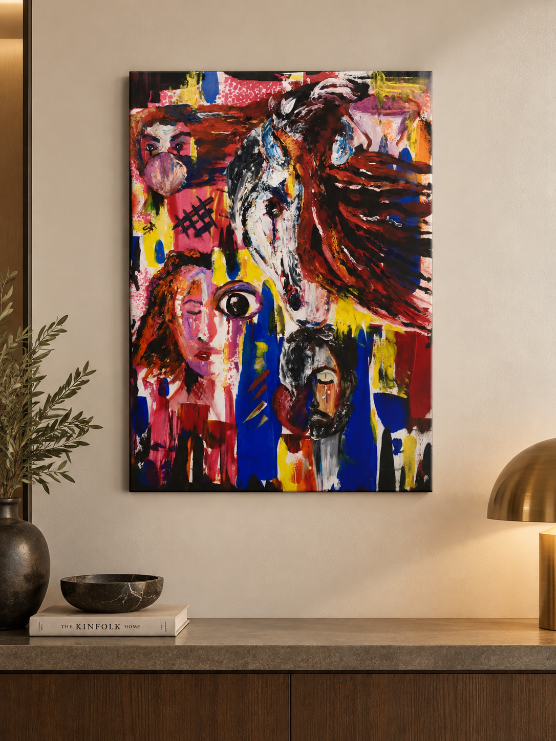 Wild Spirit — Abstract Horse Canvas