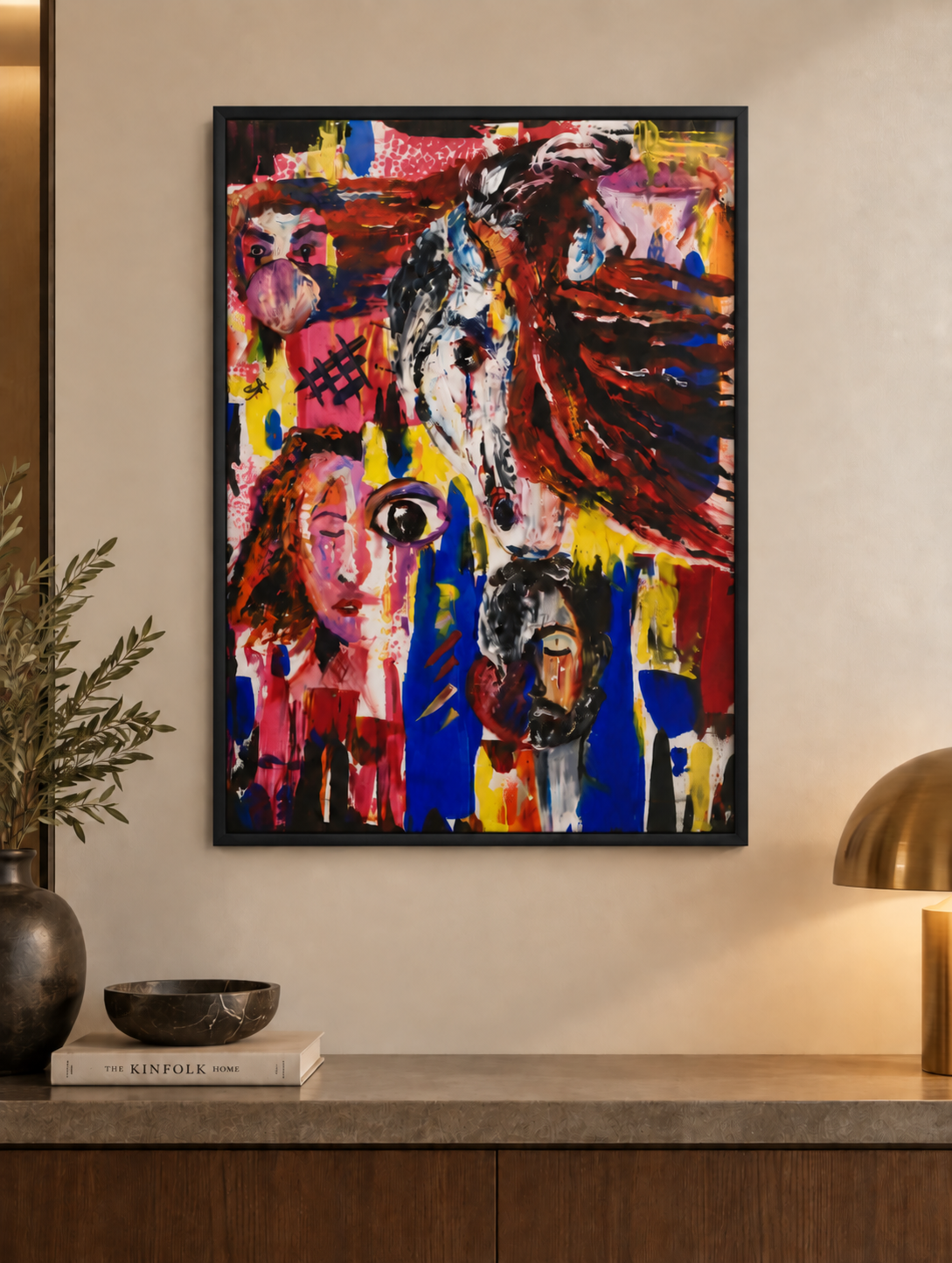 Wild Spirit — Abstract Horse Canvas